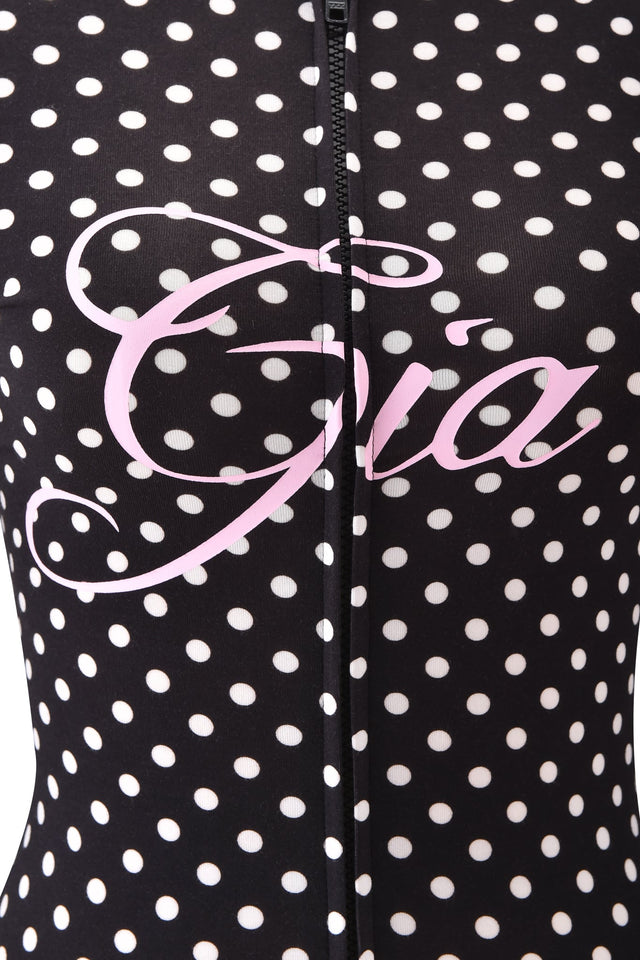 BLARE HOODIE - BLACK POLKA DOT