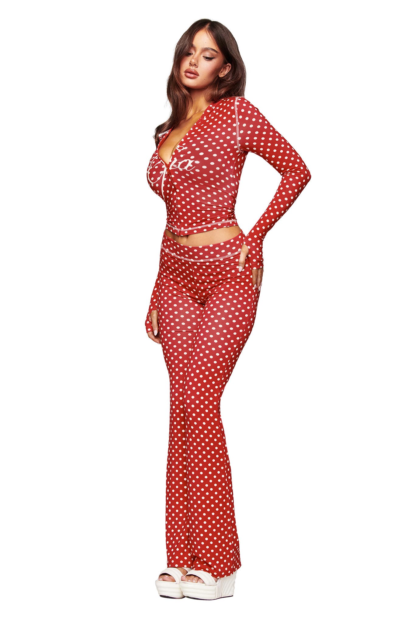 BLARE TRACKPANT - RED POLKA DOT