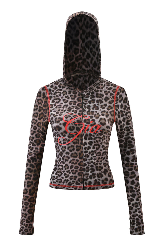 BLARE HOODIE - DARK LEOPARD