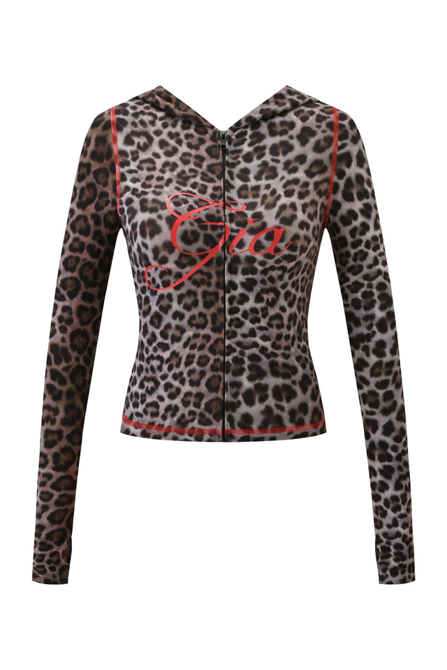 BLARE HOODIE - DARK LEOPARD