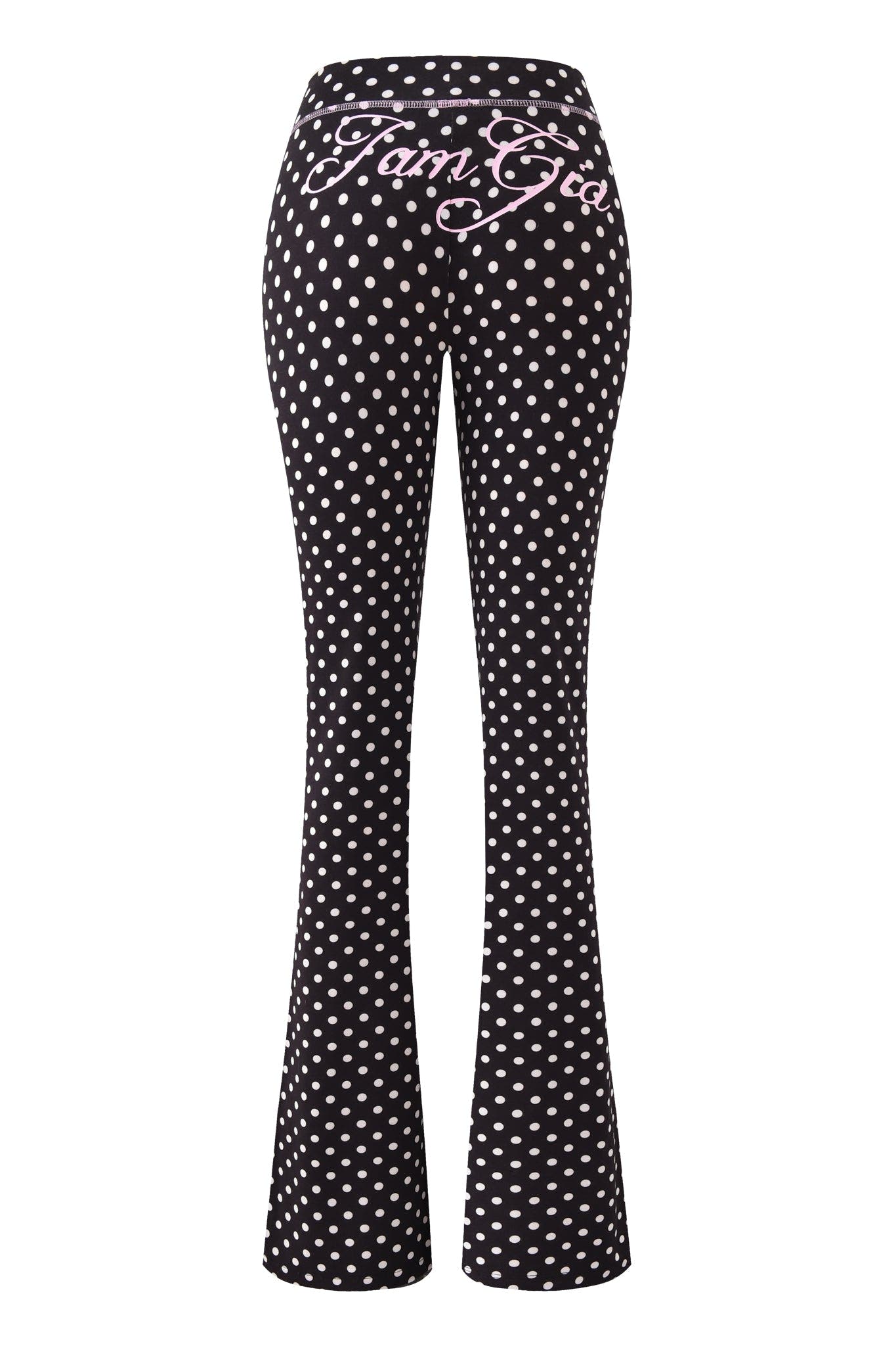 BLARE TRACKPANT - BLACK POLKA DOT