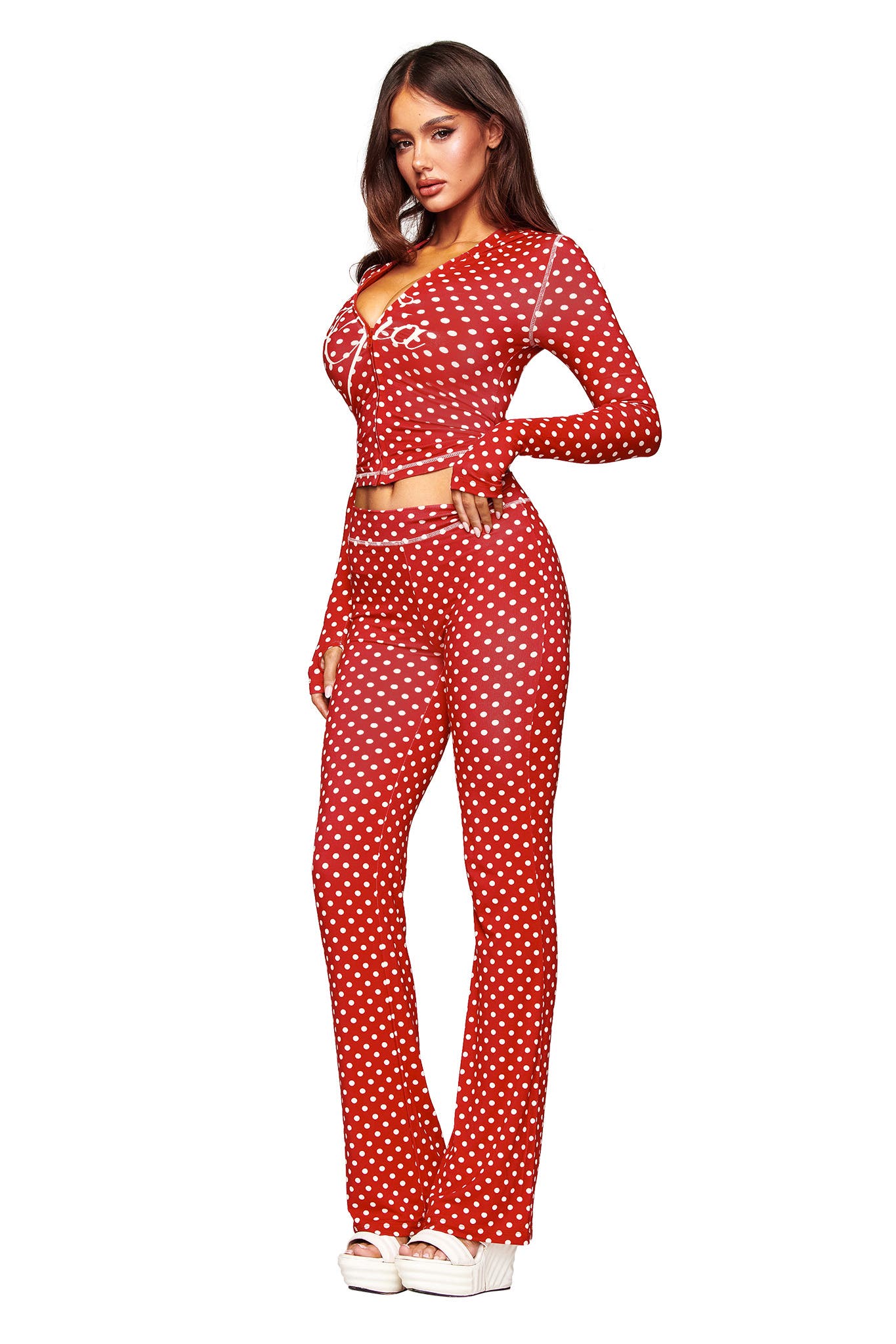 BLARE TRACKPANT - RED POLKA DOT
