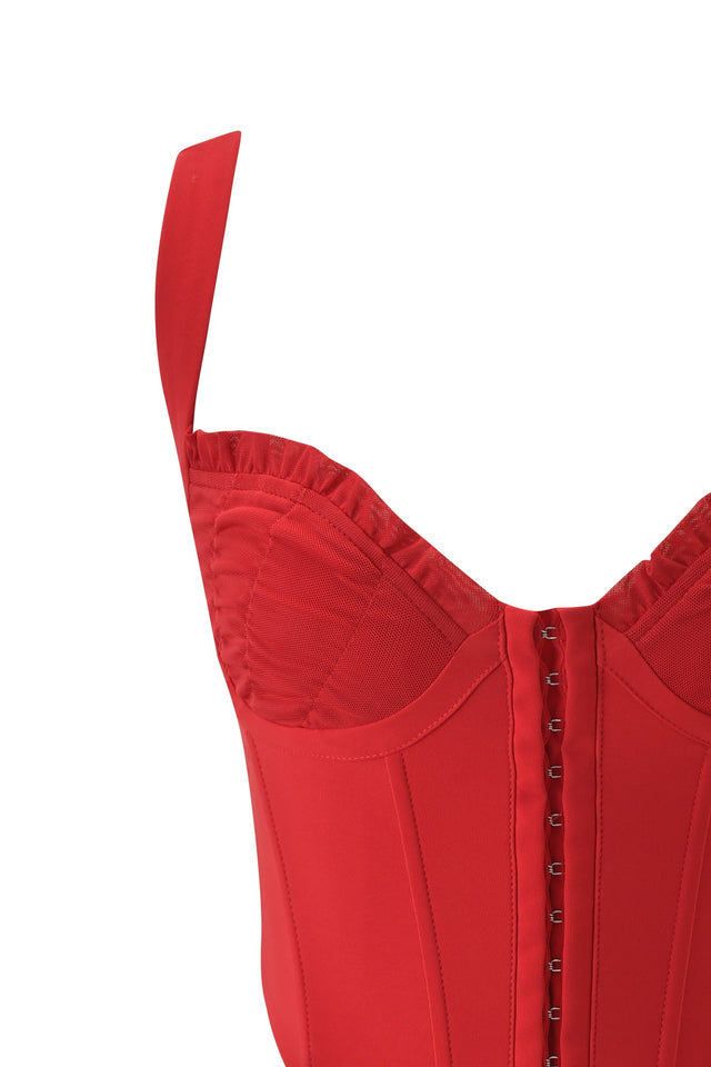 BRI CORSET - RICH RED