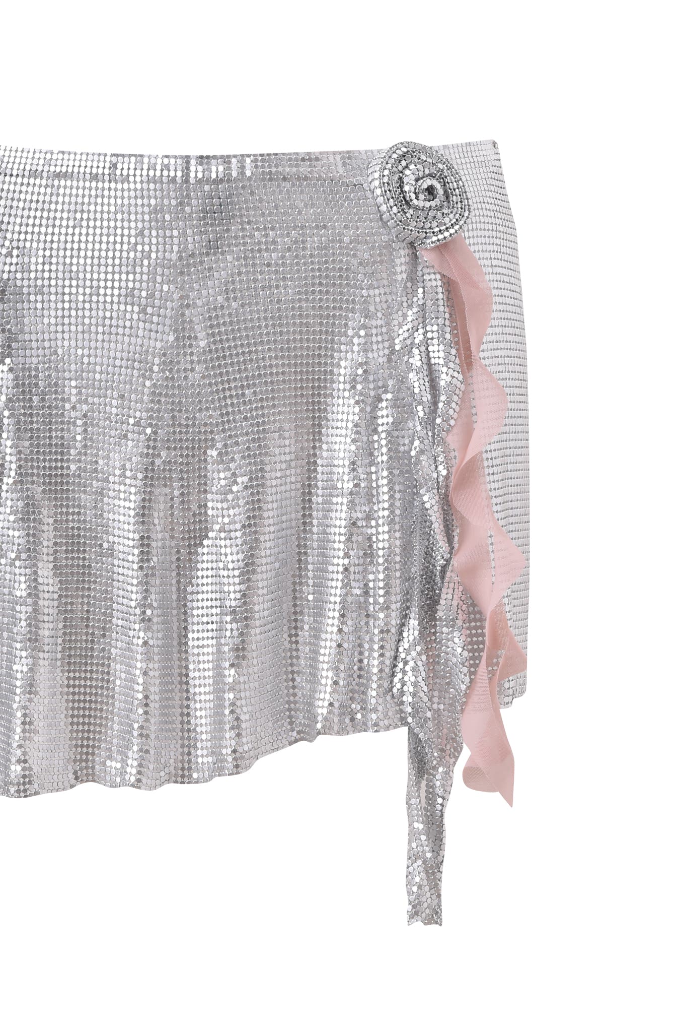 MILANA MINI SKIRT - SILVER