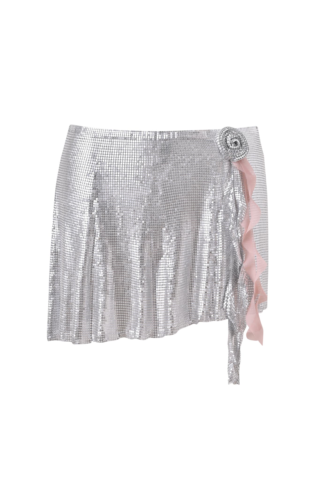 MILANA MINI SKIRT - SILVER