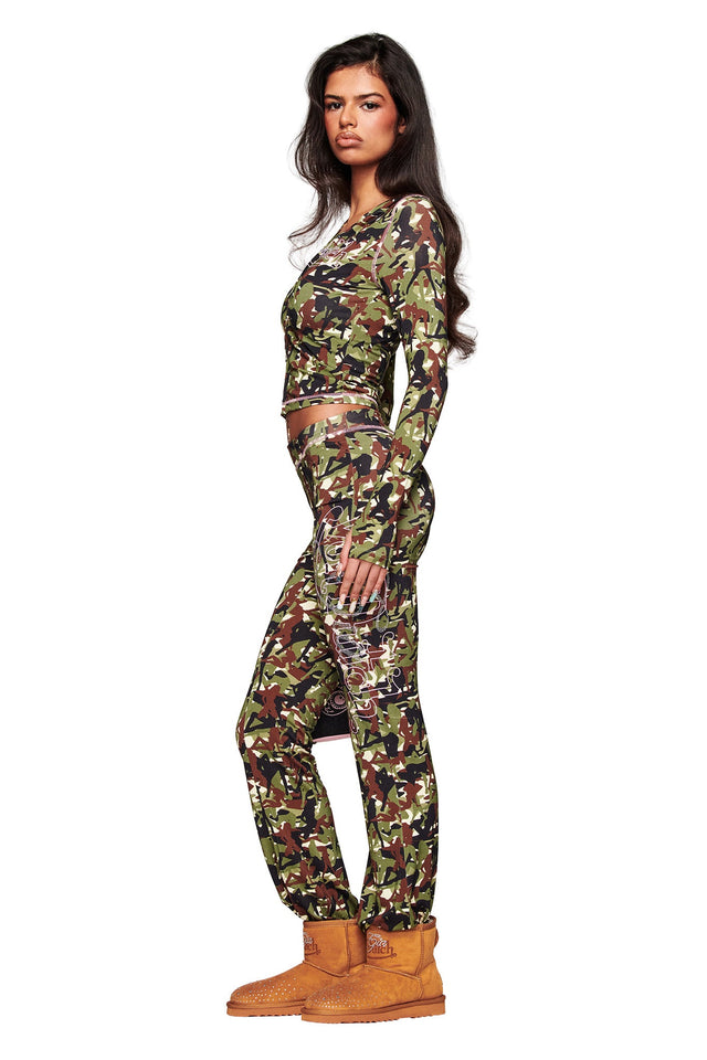 I.AM.GIA X VON DUTCH BLARE TRACKPANT - GIA GIRL CAMO
