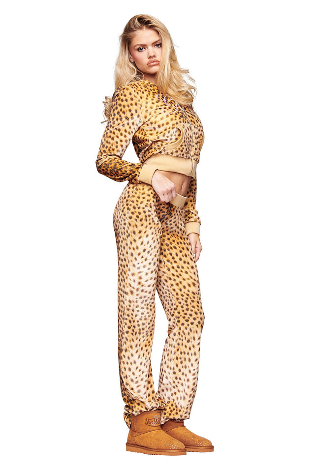 I.AM.GIA X VON DUTCH KAMERON VELOUR JACKET - LEOPARD