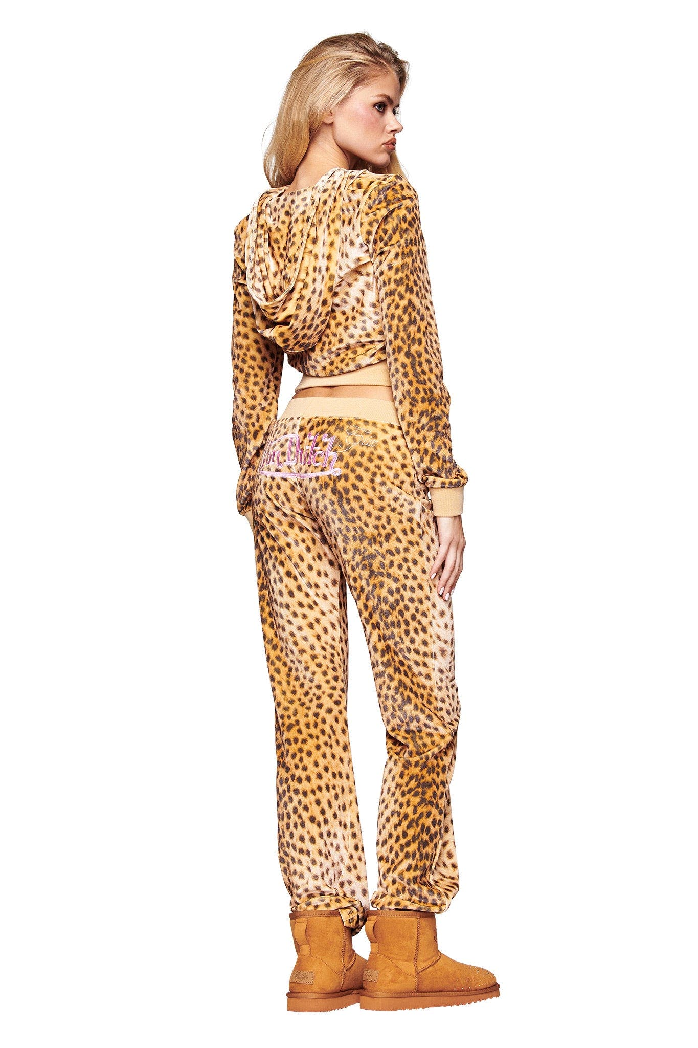 I.AM.GIA X VON DUTCH KAMERON VELOUR JACKET - LEOPARD