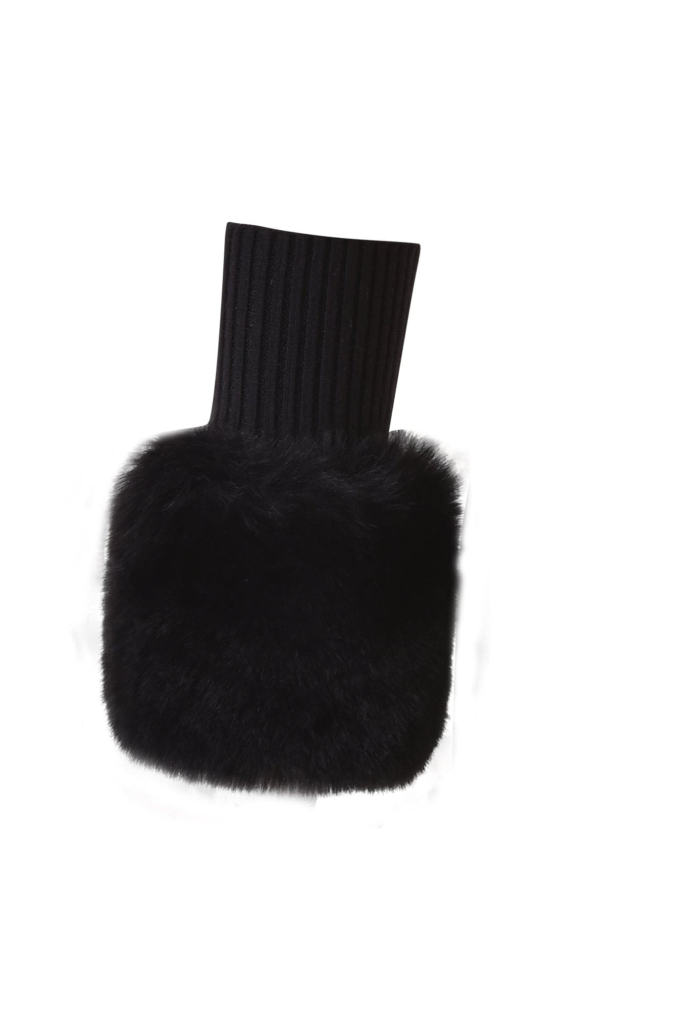 DENALI FUR RIB CUFF - BLACK