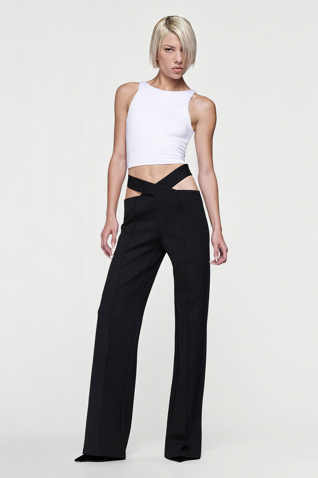 JULIETTE WIDE LEG PANT - BLACK